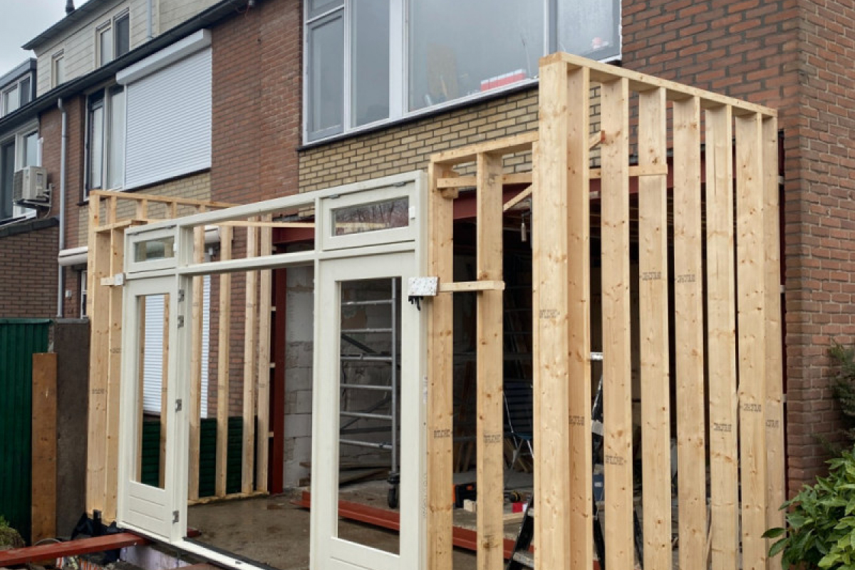 Uitbouw achterzijde woning Bunschoten
